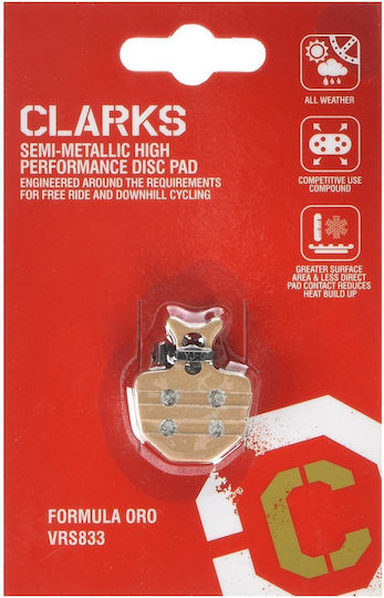 Clarks CLA-VRS833 Plăcuțe Pentru Frâne Pe Disc Bicicletă
