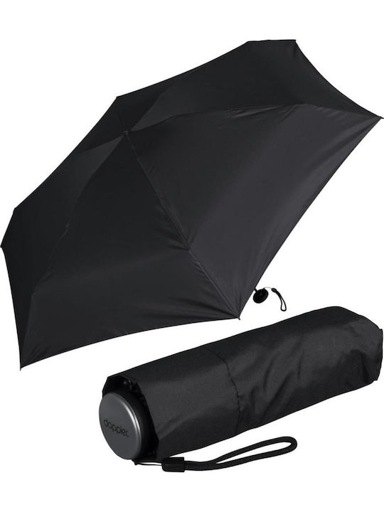 Doppler Regenschirm Kompakt Schwarz