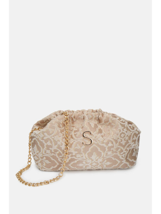 Theros Large Bucket Fabric Women's Shoulder Bag Gold