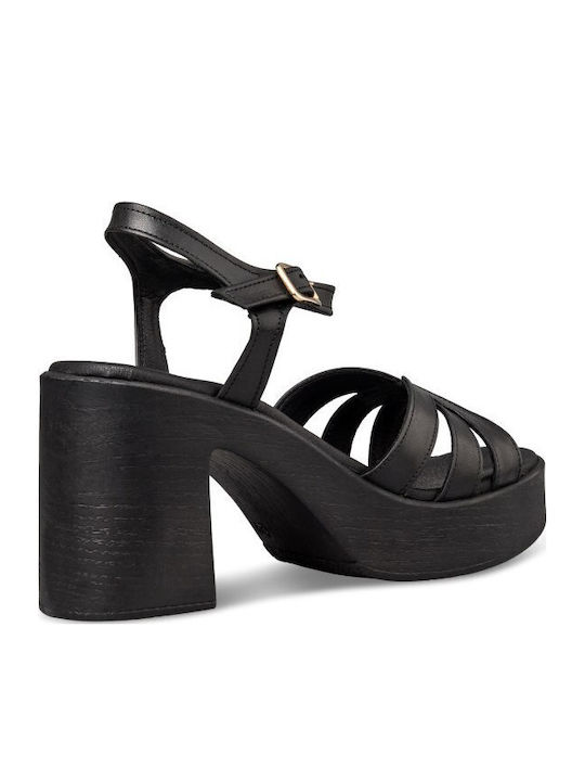 Sandale Din Piele Negre