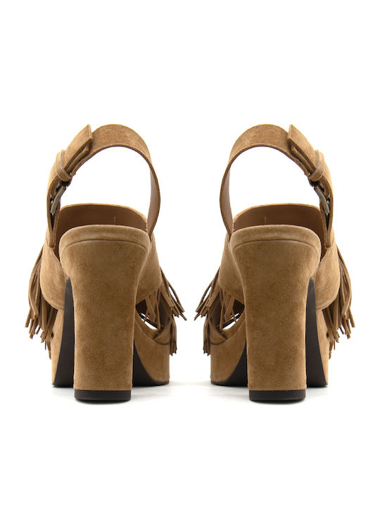 Oprah 02 Wildleder Damen Sandalen Braune