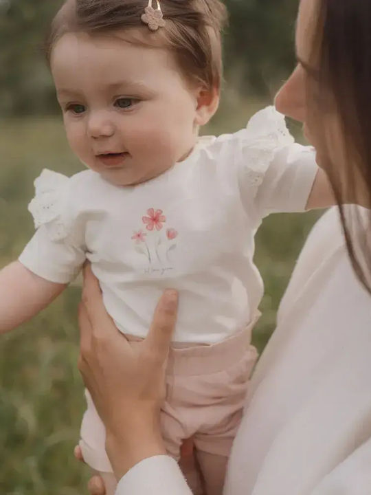 Kids Short-Sleeved White Blouse