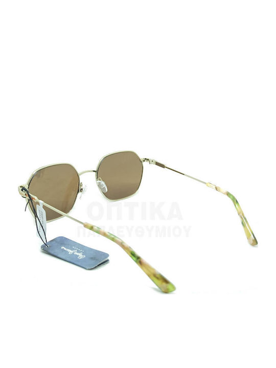 Pepe Jeans Pj5234 455 Unisex Sunglasses with Gold Frame and Brown Lens PJ5234-455