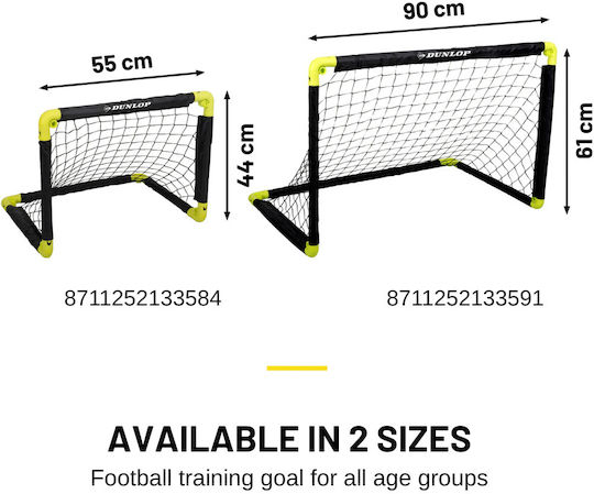 Dunlop 2 Pieces 55cm x 44cm x 44cm Football Goals Set 2 Pieces