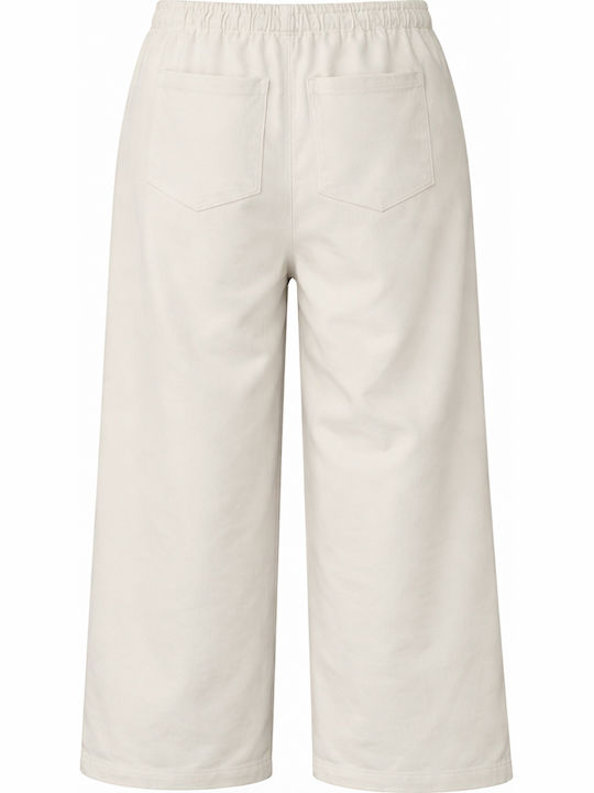 Women's Pantaloons with Rubber Band in Loose Fit White