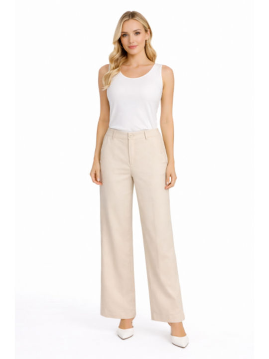 Women's Pantaloons in Regular Fit Beige SS-M115960-26TR-Beige