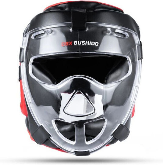 DBX Bushido ARH-2180 Adult Full Face Boxing Headgear Leather Black