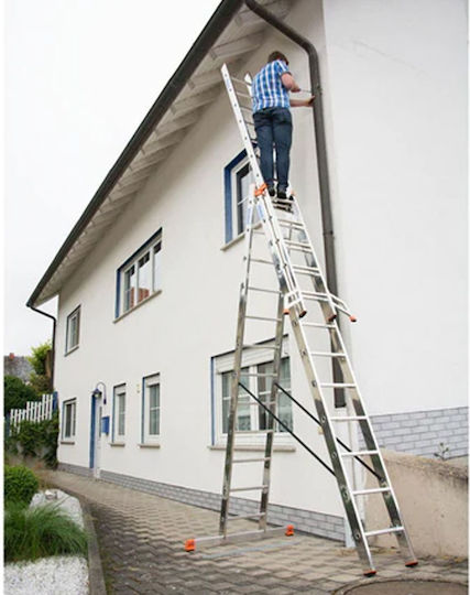 Professional Three-section Ladder Krause Tribilo 3x14 10.9 M 150 Kg