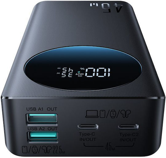 Joyroom JR-PBF02 Pro Power Bank 20000mAh 45W with 2 USB-A Ports and 2 USB-C Ports Black