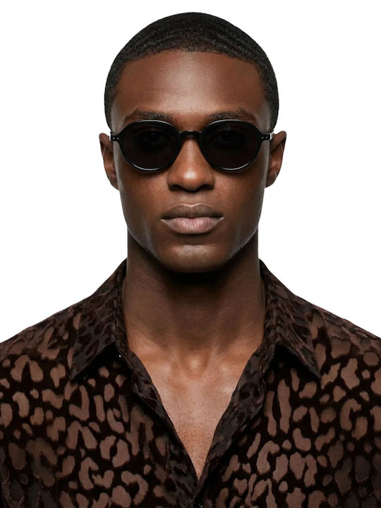 De Sunglasses Unisex Sonnenbrillen mit Schwarzem Horn umrandetem Rahmen THEDUNE25BLK-N