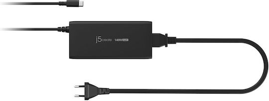 J5create USB-C Φορτιστής Laptop 140W και με σετ βυσμάτων