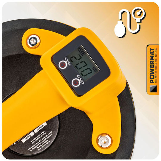 Cordless Suction Cup Powermat Pm-apps-200m 200 Mm 200 Kg Battery Charger Led Display