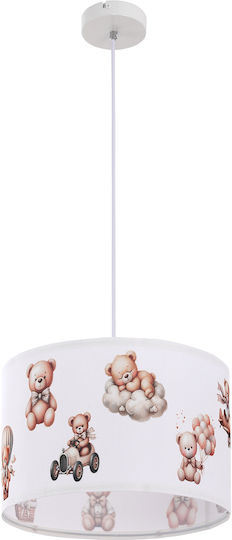 Agora Lighting Κρεμαστό Φωτιστικό Λευκό με Ντουί E27