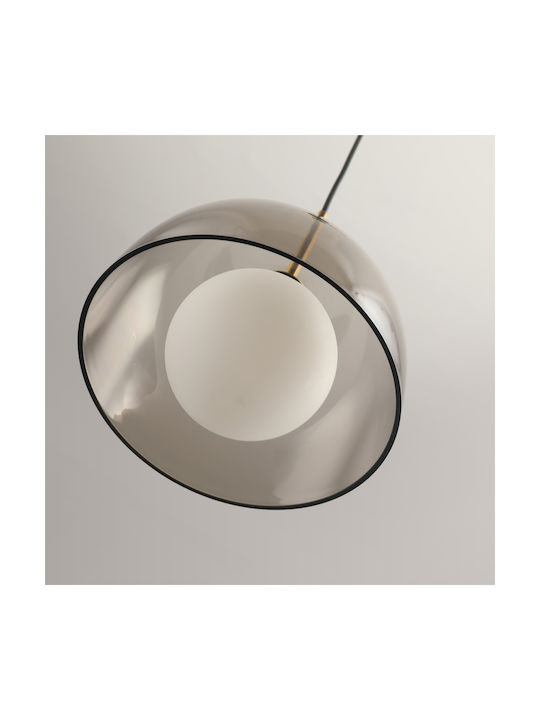 Agora Lighting Висящо Тавано Осветително Тяло Кафява Топка За 10 Лампи E27 100x100см