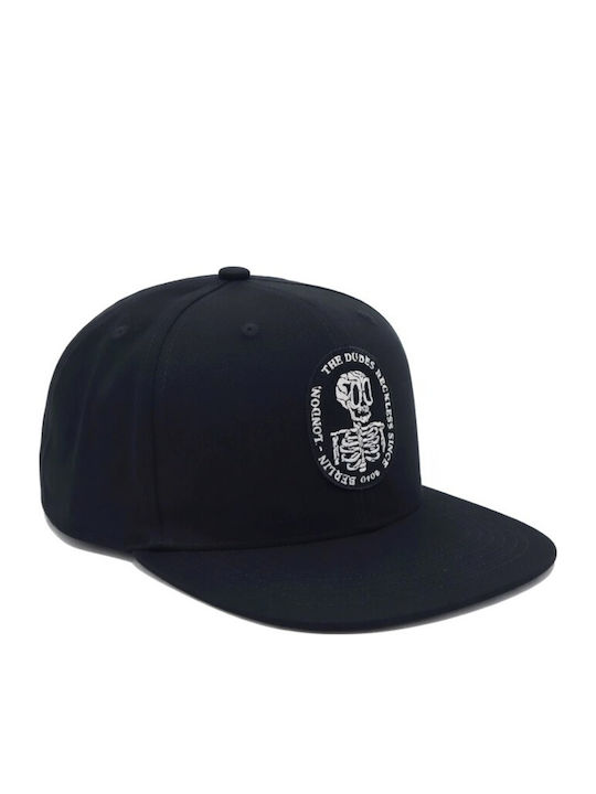 Dudes Reckless Structured 6 Panel Cap Black Black