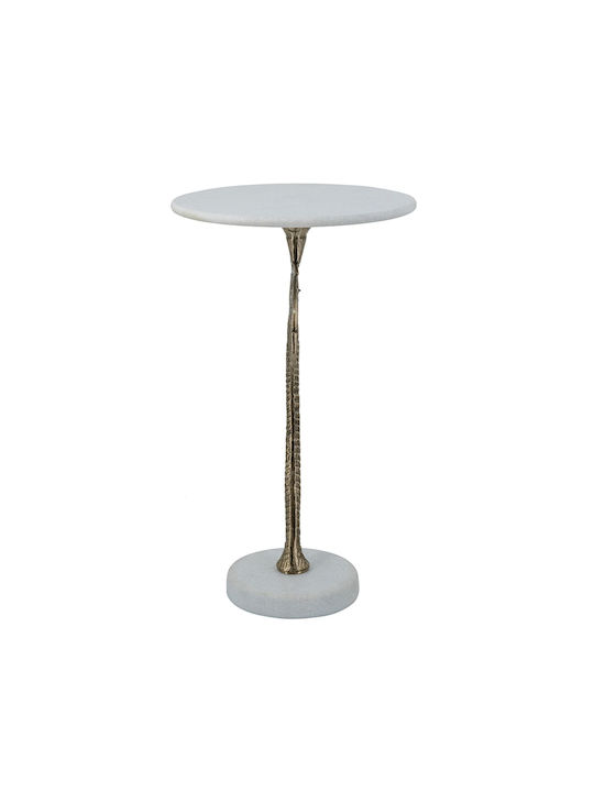 Round Side Table Noble Metal Gold 35.6x35.6x61cm