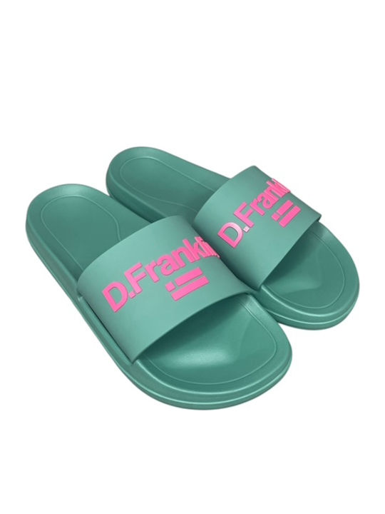 Marea Slides in Turquoise Colour