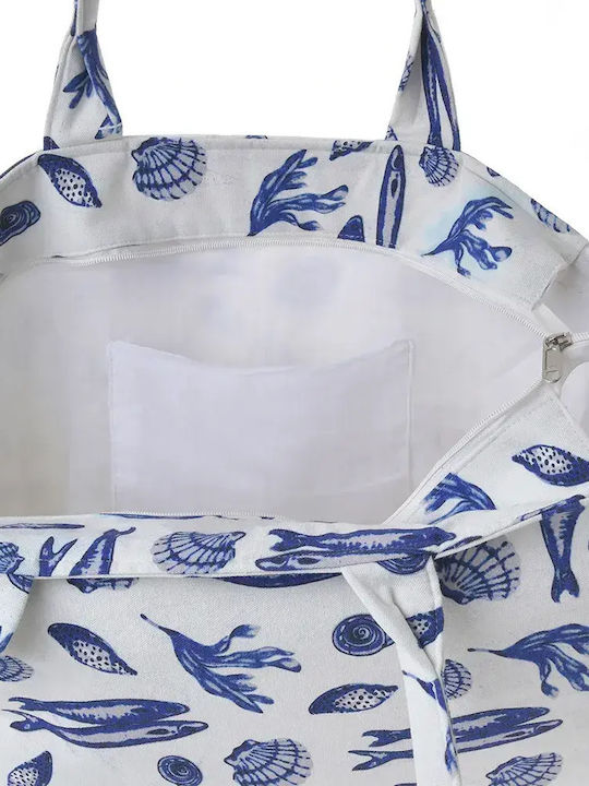 Ble Resort Collection Fabric Blue Beach Bag