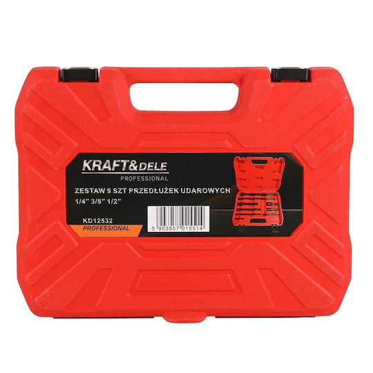 Kraft&Dele Kd12532 Ratschenverlängerungen Satz 1/4" 3/8" 1/2" 9 Stück