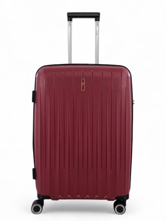 Rain Mittlerer Hartschalenkoffer Burgundisch mit 4 Rädern Höhe 65cm
