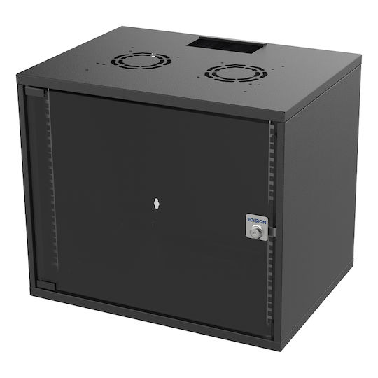 Edision Dulap Rack Montat pe Perete 19U Negru 60-02-0023