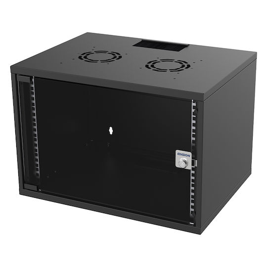 Edision Επιτοίχια Καμπίνα Rack 19U Μαύρο 60-02-0022