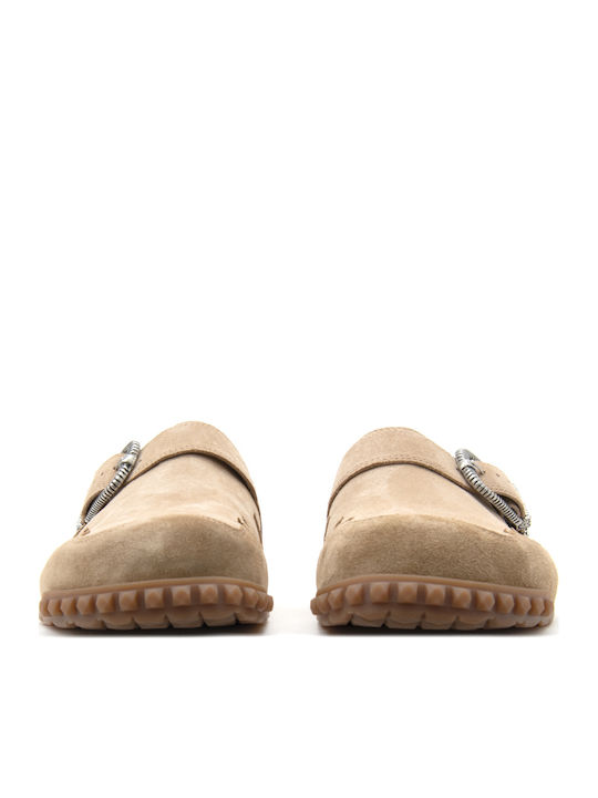 Ash Texas 01 Combo A Suede Mules Μπεζ
