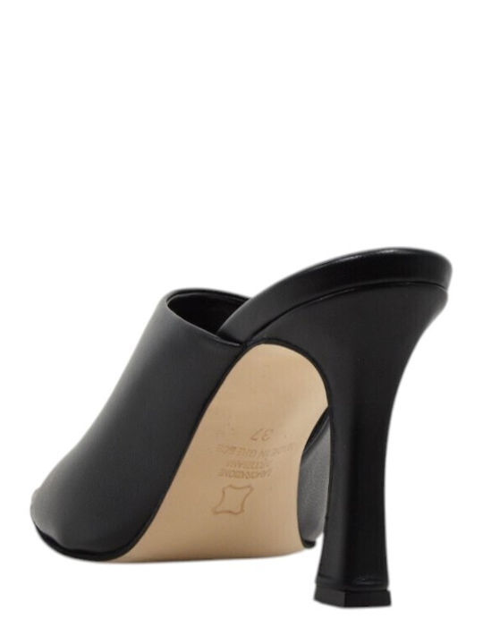 Damen Pantoletten mit Hoch Absatz in Beige Farbe