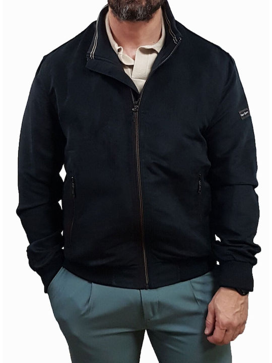 Jacket Made of Synthetic Leather Blue
