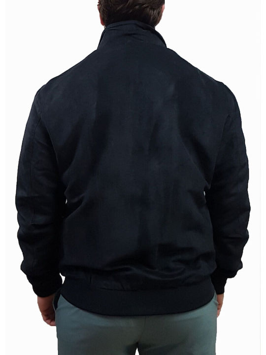 Jacket Made of Synthetic Leather Blue