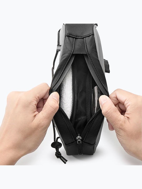Rockbros Bike Τσαντάκι Σκελετού Ποδηλάτου 0.9lt Ασημί 275477