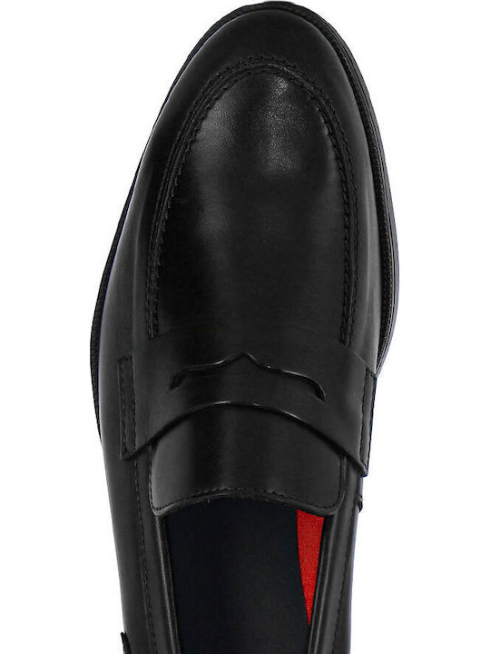 Leather Men's Moccasins in Black Colour