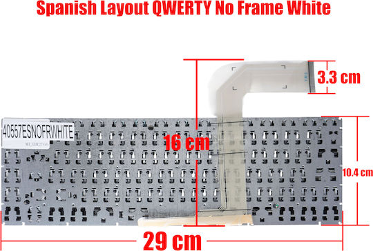 Spanish Laptop Keyboard For HP Pavilion 14-v 14t-v 14-v000 14-v100 14-v200 14t-v100 773713-001 767263-001 767263-071 773713-071 ES No Frame White Code 40557esnofrwhite