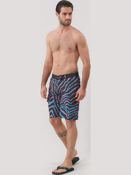 Herren-Bademode Bermuda Schwarz mit Mustern 1065540005
