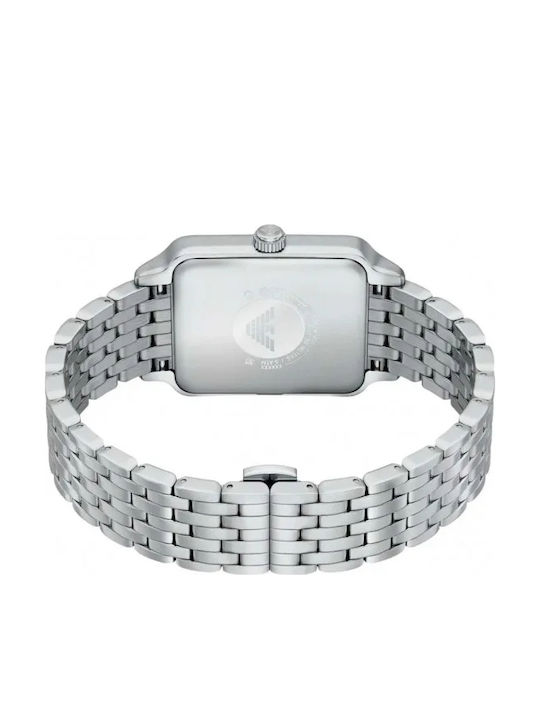 Emporio Armani Ceas Barbatesc 36mm cu Baterie cu Brățară din Metal Argintie