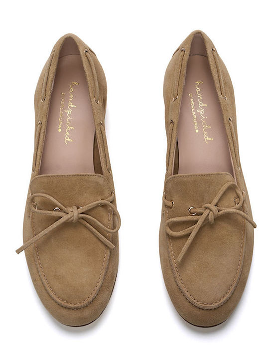 Δερμάτινα Γυναικεία Loafers σε Καφέ Χρώμα