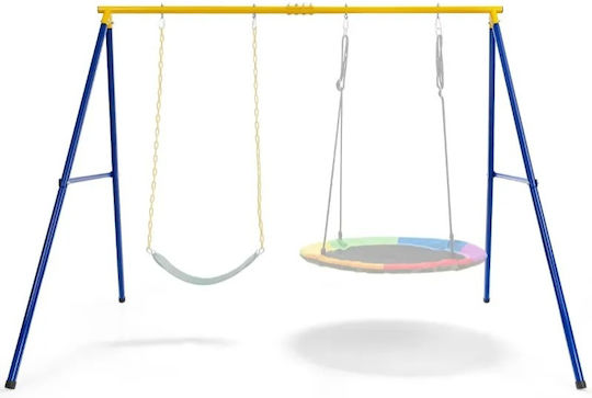 Costway Κούνια Φωλιά Διπλή Μπλε