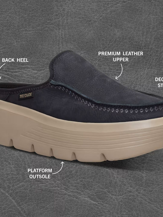 Hey Dude Women's Leather Clogs Black
