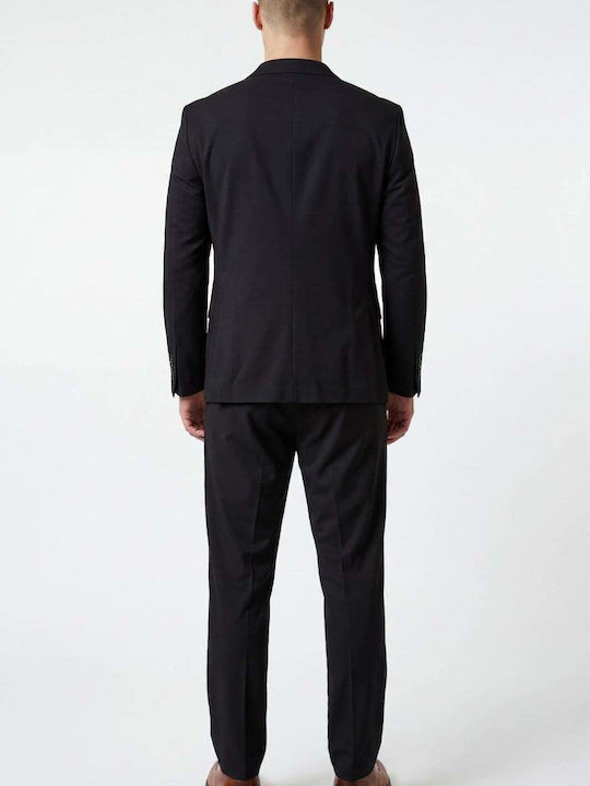 Summer Men's Groom's Suit with Slim Fit Black
