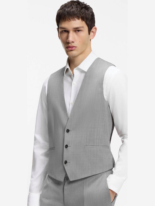 Henry Winter Men's Suit with Vest with Slim Fit Gray