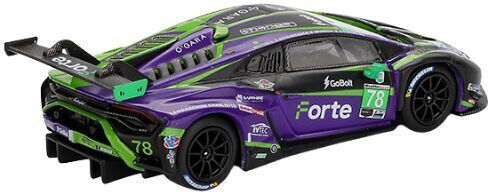 Mașină Lamborghini Huracan Gt3 Evo2 #78 Forte Racing Daytona 24 Ore 2024 Scara 1:64 Mini GT Mgt01062-l
