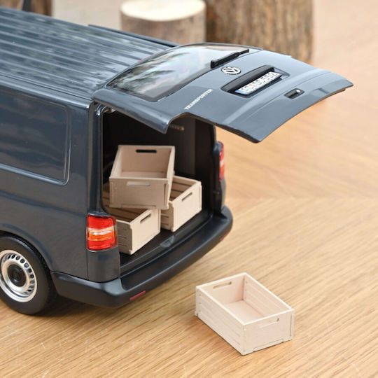Model Mașină Volkswagen Transporter T5 An 2003 Gri Antracit Scara 1:18 Norev