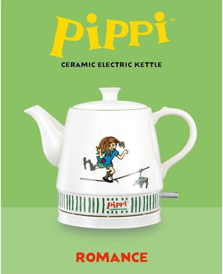 Pippi Ceramic Electric Kettle 0.8l 1750w Fast Heating White