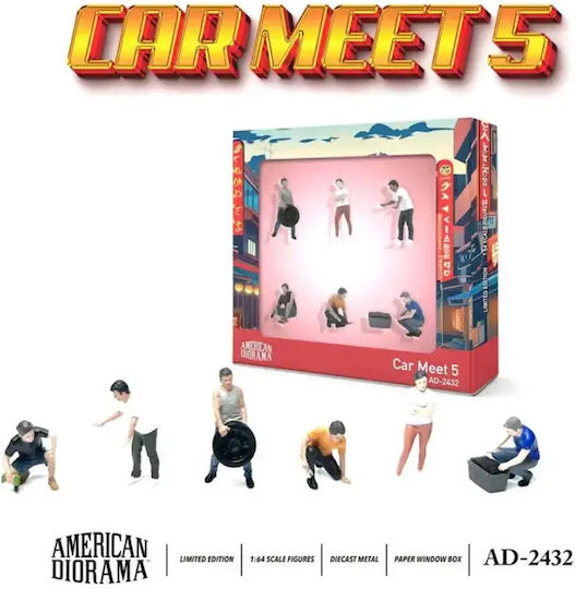 Car Meet Figure Set 5 2025 American Diorama Scale 1:64 Ad-2432