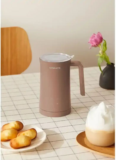 Create Milk Frother Studio Dispozitiv pentru Spumă de Lapte Caldă și Rece cu Acoperire Antiaderentă 580ml