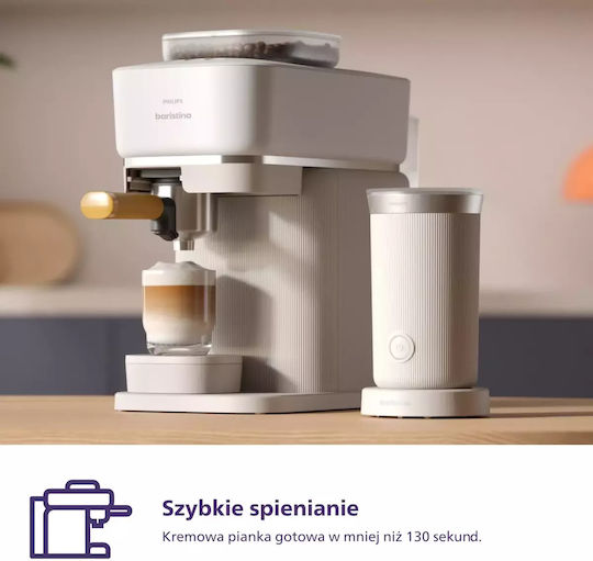 Philips Baristina Device for Hot & Cold Milk Froth with Non-Stick Coating 120ml