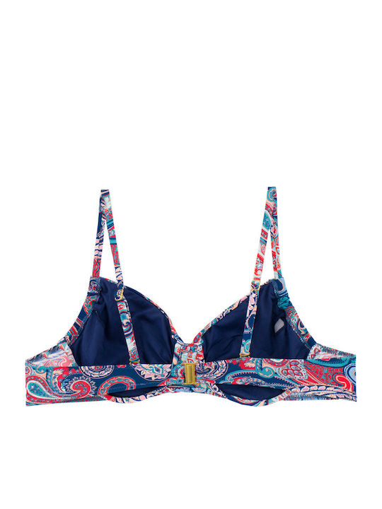 Plus Size Women's Swimsuit Bikini Underwire Flexfit Cups Blue Raf