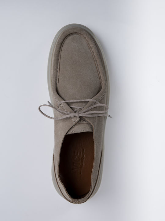 Suede Men's Casual Shoes Beige