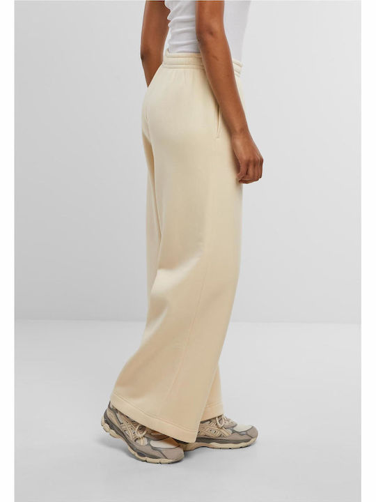 Flared White Sweatpants