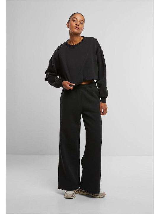 Pantaloni Trening Cu Pantaloni Evazati Negru